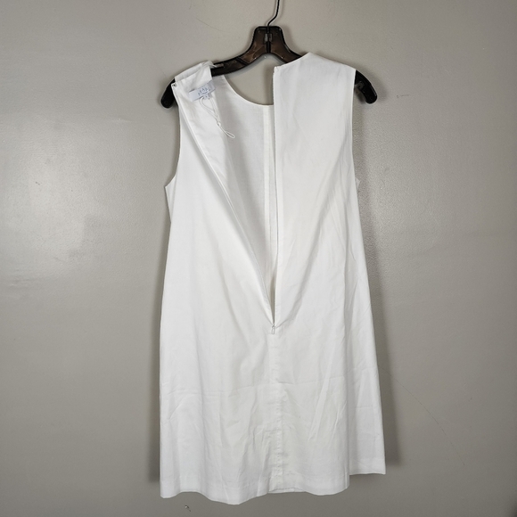 Pearl Lela Rose poplin bow white dress, size 8, nwot - Picture 7 of 9
